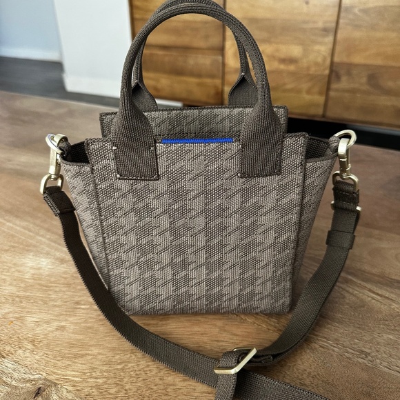 Rothy's Handbags - Rothy's Brown Mini Bag with Blue Accent